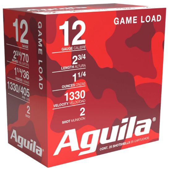 Picture of Aguila 1Chb1202 Birdshot High Velocity 12Gauge 2.75" 1 1/4Oz 2Shot 25 Per Box/10 Case 