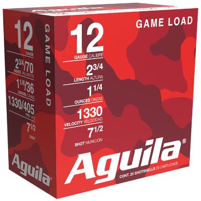 Picture of Aguila 1Chb1207 Birdshot High Velocity 12Gauge 2.75" 1 1/4Oz 7.5Shot 25 Per Box/10 Case 