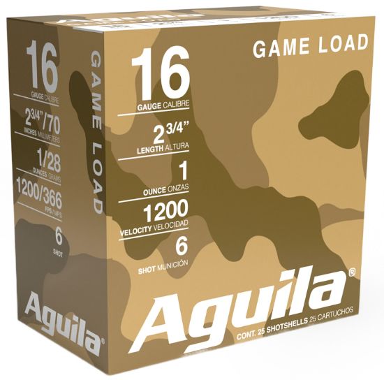 Picture of Aguila 1Chb1616 Birdshot Standard Velocity 16Gauge 2.75" 1Oz 6Shot 25 Per Box/10 Case 