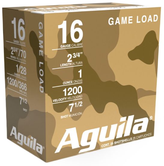 Picture of Aguila 1Chb1617 Birdshot Standard Velocity 16Gauge 2.75" 1Oz 7.5Shot 25 Per Box/10 Case 