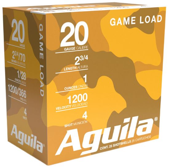 Picture of Aguila 1Chb2004 Birdshot High Velocity 20Gauge 2.75" 1Oz 4Shot 25 Per Box/10 Case 