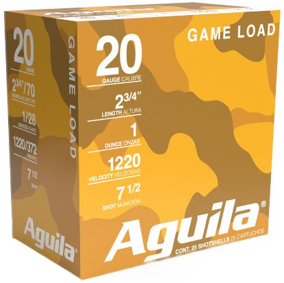 Picture of Aguila 1Chb2007 Birdshot High Velocity 20Gauge 2.75" 1Oz 7.5Shot 25 Per Box/10 Case 