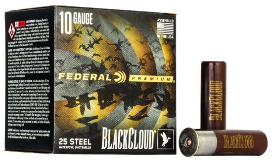 Picture of Federal Pwbx107bb Black Cloud Fs 10 Gauge 3.50" 1 5/8 Oz Bb Shot 25 Per Box/ 10 Case 