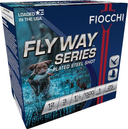 Picture of Fiocchi 123St1 Flyway 12 Gauge 3" 1 1/8 Oz 1 Shot 25 Per Box/ 10 Case 