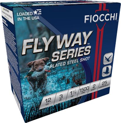 Picture of Fiocchi 123St2 Flyway 12 Gauge 3" 1 1/8 Oz 2 Shot 25 Per Box/ 10 Case 