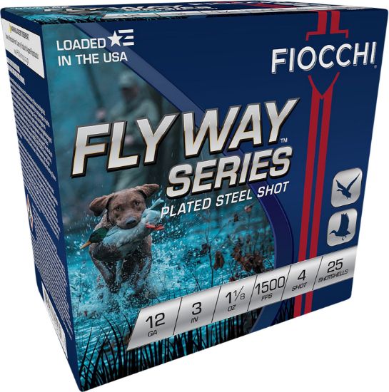 Picture of Fiocchi 123St4 Flyway 12 Gauge 3" 1 1/8 Oz 4 Shot 25 Per Box/ 10 Case 