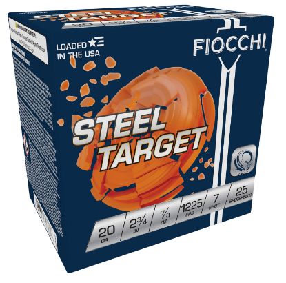 Picture of Fiocchi 20Slr7 Steel Target 20 Gauge 2.75" 7/8 Oz 7 Shot 25 Per Box/ 10 Case 