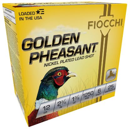 Picture of Fiocchi 12Gp6 Golden Pheasant Extrema 12 Gauge 2.75" 1 3/8 Oz 6 Shot 25 Per Box/ 10 Case 