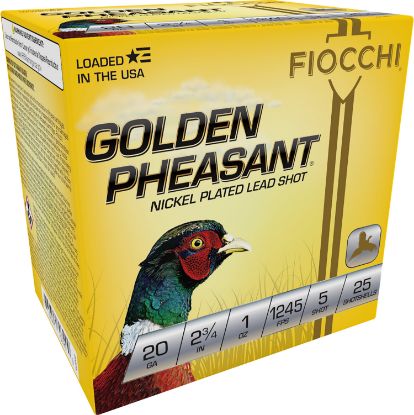 Picture of Fiocchi 20Gp5 Golden Pheasant Extrema 20 Gauge 2.75" 1 Oz 5 Shot 25 Per Box/ 10 Case 