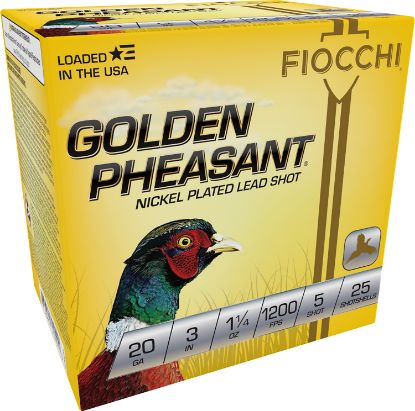 Picture of Fiocchi 203Gp5 Golden Pheasant Extrema 20 Gauge 3" 1 1/4 Oz 5 Shot 25 Per Box/ 10 Case 