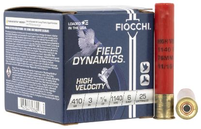 Picture of Fiocchi 410Hv6 Field Dynamics High Velocity 410 Gauge 3" 11/16 Oz 6 Shot 25 Per Box/ 10 Case 