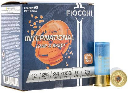 Picture of Fiocchi 12In249 Exacta Target International Trap & Skeet 12 Gauge 2.75" 24 Gram 9 Shot 25 Per Box/ 10 Case 