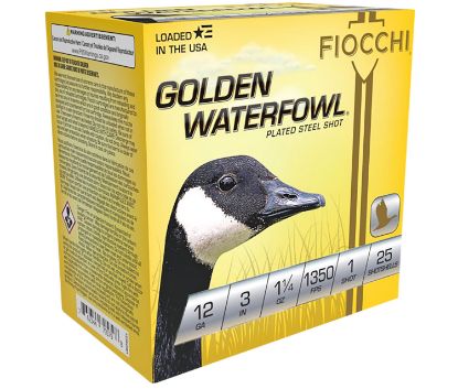 Picture of Fiocchi 123Sgw1 Golden Waterfowl 12 Gauge 3" 1 1/4 Oz 1 Shot 25 Per Box/ 10 Case 