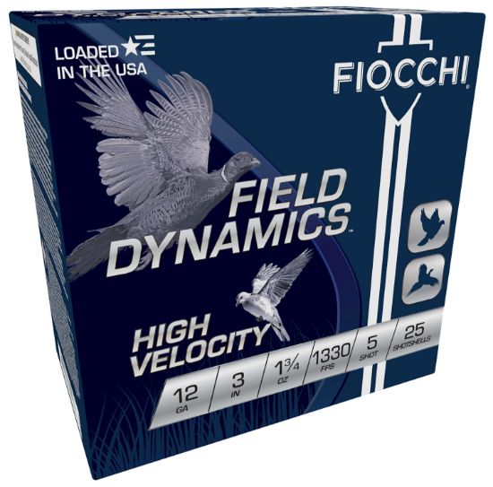 Picture of Fiocchi 123Hv5 Field Dynamics High Velocity 12 Gauge 3" 1 3/4 Oz 5 Shot 25 Per Box/ 10 Case 