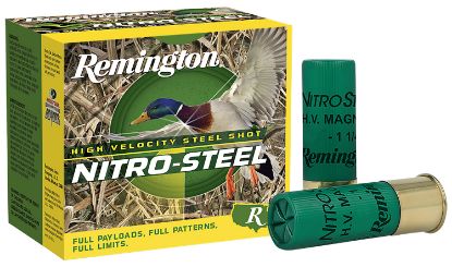 Picture of Remington Ammunition 20803 Nitro-Steel High Velocity 12 Gauge 2.75" 1 1/8 Oz 4 Shot 25 Per Box/ 10 Cs 