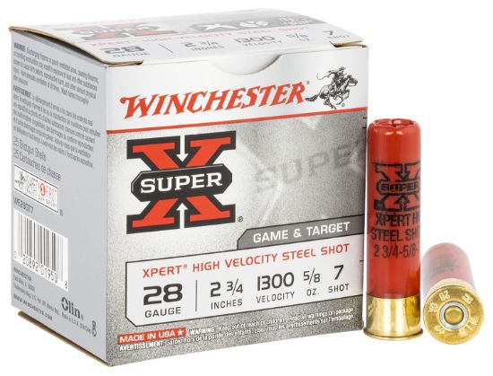 Picture of Winchester Ammo We28gt7 Super X Xpert High Velocity 28 Gauge 2.75" 5/8 Oz 7 Shot 25 Per Box/ 10 Case 