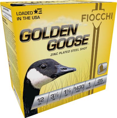 Picture of Fiocchi 1235Gg1 Golden Goose 12 Gauge 3.50" 1 5/8 Oz 1 Shot 25 Per Box/ 10 Case 