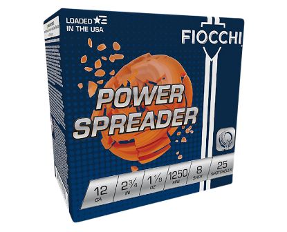 Picture of Fiocchi 12Sscx8 Exacta Target Power Spreader 12 Gauge 2.75" 1 1/8 Oz 8 Shot 25 Per Box/ 10 Case 