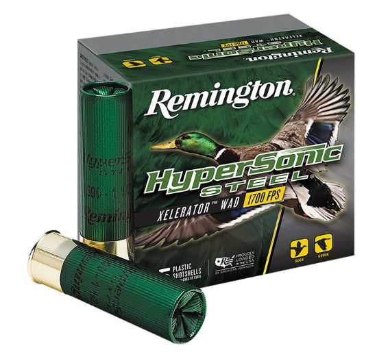 Picture of Remington Ammunition 26741 Hypersonic Steel 12 Gauge 3" 1 1/8 Oz Bb Shot 25 Per Box/ 10 Cs 