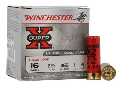 Picture of Winchester Ammo Xu166 Super X Game Load 16 Gauge 2.75" 1 Oz 6 Shot 25 Per Box/ 10 Case 
