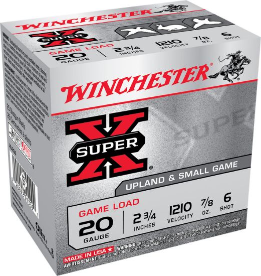 Picture of Winchester Ammo Xu206 Super X Game Load 20 Gauge 2.75" 7/8 Oz 6 Shot 25 Per Box/ 10 Case 