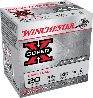 Picture of Winchester Ammo Xu208 Super X Game Load 20 Gauge 2.75" 7/8 Oz 8 Shot 25 Per Box/ 10 Case 