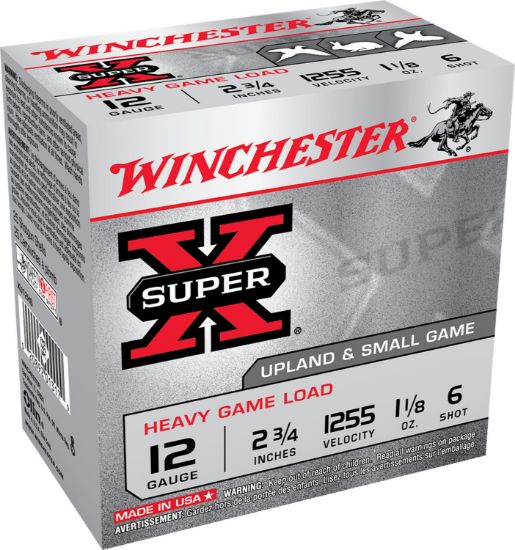 Picture of Winchester Ammo Xu12h6 Super X Heavy Game Load 12 Gauge 2.75" 1 1/8 Oz 6 Shot 25 Per Box/ 10 Case 