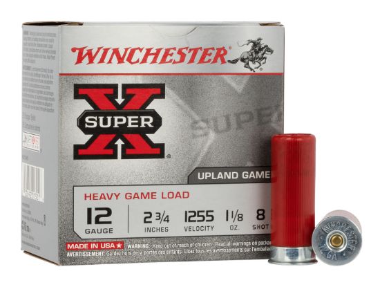 Picture of Winchester Ammo Xu12h8 Super X Heavy Game Load 12 Gauge 2.75" 1 1/8 Oz 8 Shot 25 Per Box/ 10 Case 