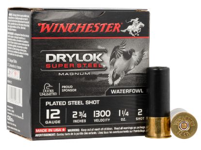 Picture of Winchester Ammo Xsm122 Drylok Super Steel Magnum 12 Gauge 2.75" 1 1/4 Oz 2 Shot 25 Per Box/ 10 Case 