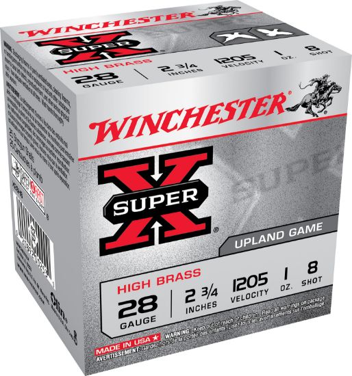 Picture of Winchester Ammo X28h8 Super X Heavy Game Load High Brass 28 Gauge 2.75" 1 Oz 8 Shot 25 Bx/ 10 Case 