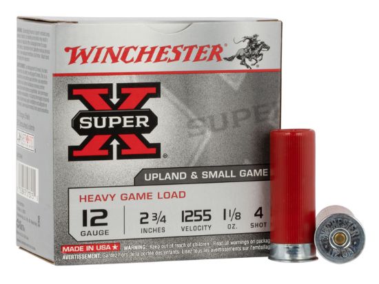 Picture of Winchester Ammo Xu12h4 Super X Heavy Game Load 12 Gauge 2.75" 1 1/8 Oz 4 Shot 25 Per Box/ 10 Case 
