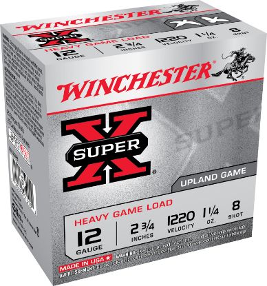 Picture of Winchester Ammo Xu12sp8 Super X Heavy Game Load 12 Gauge 2.75" 1 1/4 Oz 8 Shot 25 Per Box/ 10 Case 