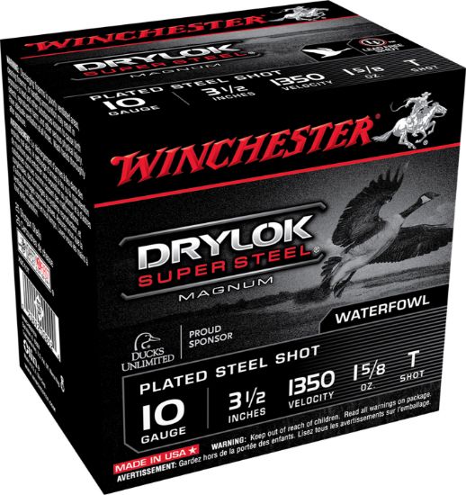 Picture of Winchester Ammo Xsc10t Drylok Super Steel Magnum 10 Gauge 3.50" 1 5/8 Oz T Shot 25 Per Box/ 10 Case 