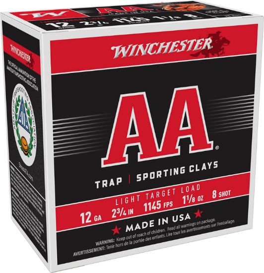 Picture of Winchester Ammo Aa128 Aa Light Target 12 Gauge 2.75" 1 1/8 Oz 8 Shot 25 Per Box/ 10 Case 