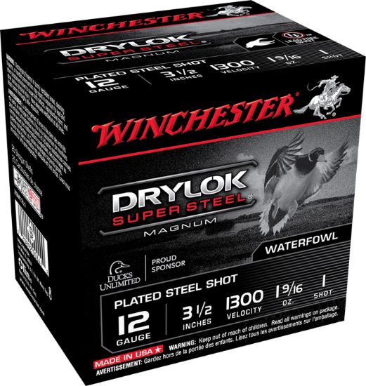 Picture of Winchester Ammo Xsm12l1 Drylok Super Steel Magnum 12 Gauge 3.50" 1 9/16 Oz 1 Shot 25 Per Box/ 10 Case 