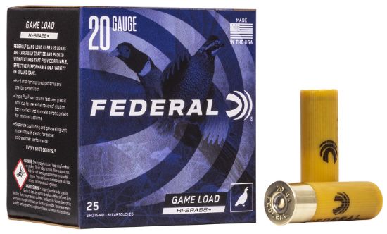 Picture of Federal H2045 Game-Shok High Brass 20 Gauge 2.75" 1 Oz 5 Shot 25 Per Box/ 10 Case 