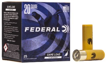 Picture of Federal H20475 Game-Shok High Brass 20 Gauge 2.75" 1 Oz 7.5 Shot 25 Per Box/ 10 Case 