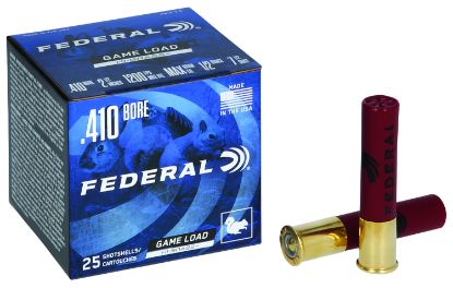 Picture of Federal H41275 Game-Shok High Brass 410 Gauge 2.50" 1/2 Oz 7.5 Shot 25 Per Box/ 10 Case 