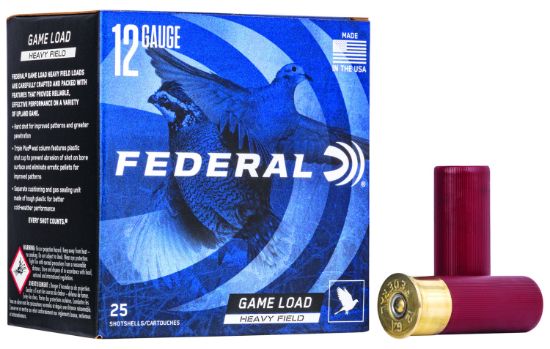 Picture of Federal H1234 Game-Shok Heavy Field 12 Gauge 2.75" 1 1/8 Oz 4 Shot 25 Per Box/ 10 Cs 