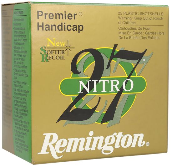 Picture of Remington Ammunition 20222 Premier Nitro 27 Handicap 12 Gauge 2.75" 1 1/8 Oz 7.5 Shot 25 Per Box/ 10 Cs 