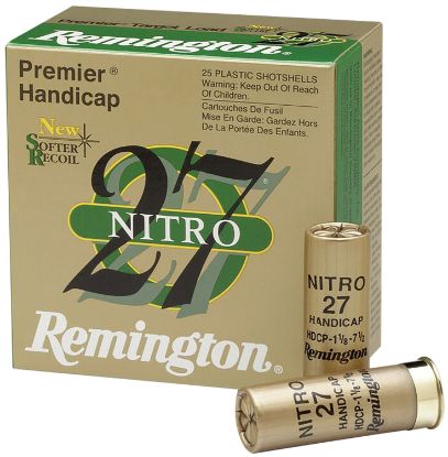 Picture of Remington Ammunition 20224 Premier Nitro 27 Handicap 12 Gauge 2.75" 1 1/8 Oz 8 Shot 25 Per Box/ 10 Cs 