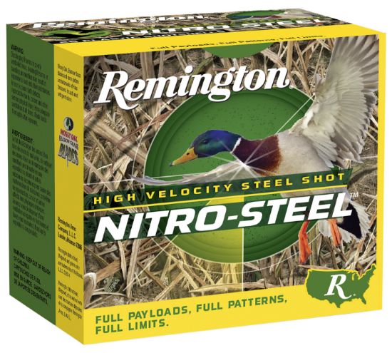 Picture of Remington Ammunition 20650 Nitro-Steel High Velocity 12 Gauge 2.75" 1 1/4 Oz Bb Shot 25 Per Box/ 10 Cs 