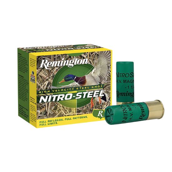 Picture of Remington Ammunition 20860 Nitro-Steel High Velocity 12 Gauge 3" 1 3/8 Oz 2 Shot 25 Per Box/ 10 Cs 