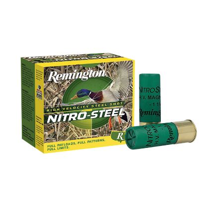 Picture of Remington Ammunition 20864 Nitro-Steel High Velocity 12 Gauge 3" 1 3/8 Oz 4 Shot 25 Per Box/ 10 Cs 