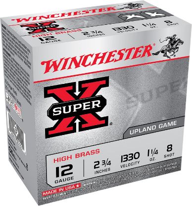 Picture of Winchester Ammo X128 Super X Heavy Game Load High Brass 12 Gauge 2.75" 1 1/4 Oz 8 Shot 25 Bx/ 10 Case 