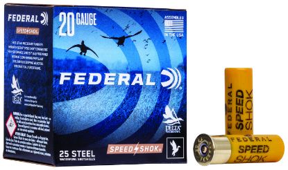 Picture of Federal Wf2084 Speed-Shok 20 Gauge 2.75" 3/4 Oz 4 Shot 25 Per Box/ 10 Case 