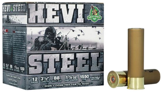 Picture of Hevi-Shot Hs65088 Hevi-Steel 12 Gauge 3.50" 1 3/8 Oz Bb Shot 25 Per Box/ 10 Case 