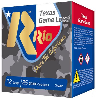 Picture of Rio Ammunition Tg368tx Top Game Texas Game Load 12 Gauge 2.75" 1 1/4 Oz 8 Shot 25 Per Box/ 10 Case 