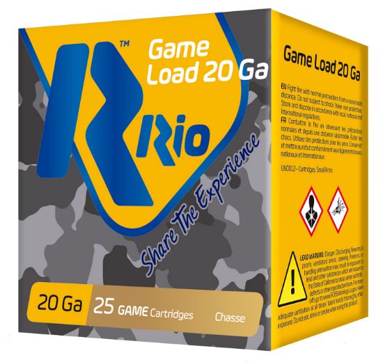 Picture of Rio Ammunition Rc208 Game Load 20 Gauge 2.75" 1 Oz 8 Shot 25 Per Box/ 10 Case 