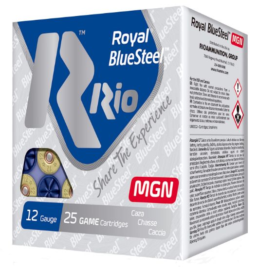 Picture of Rio Ammunition Rbsm362 Royal Bluesteel Magnum 12 Gauge 3" 1 1/4 Oz 2 Shot 25 Per Box/ 10 Case 